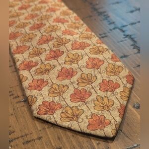 Ermenegildo Zegna 100% Silk Tie Leaves